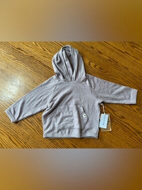 18 month easy peasy Cozy Hooded Pullover Sweatshirt in Dusty Lavender Mauve baby